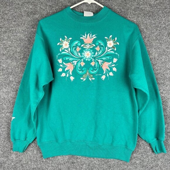 Hanes ActiveWear Tops - Vintage 1992 Gerda Hanes Activewear Women's Graphic Sweatshirt Crew neck Pullove